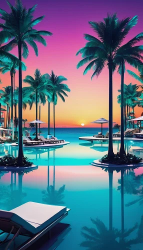 palmtrees,dream beach,palm trees,oasis,cabana,palms,lagoon,ocean paradise,tropical beach,summer background,tropics,tropical island,aesthetic,beach landscape,hd wallpaper,resort,miami,purple wallpaper,south beach,ocean,Unique,Paper Cuts,Paper Cuts 07