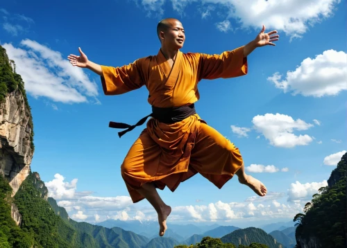 shaolin kung fu,baguazhang,buddhist monk,theravada buddhism,buddhists monks,kung fu,kungfu,qi gong,leap of faith,base jumping,taijiquan,leap for joy,flying noodles,monk,wushu,wing chun,haidong gumdo,indian monk,xing yi quan,levitation
