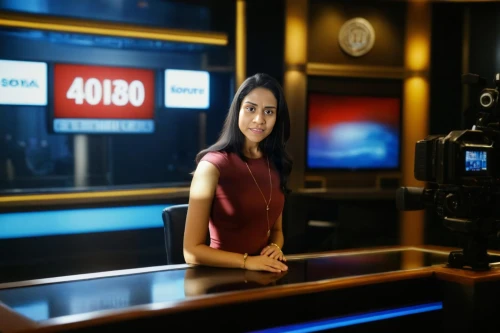 tv reporter,newscaster,newsreader,television studio,newspaper role,blur office background,journalist,television presenter,briza media,multimedia,kamini kusum,blank media,camera operator,news media,taping,television program,media,media harbour,broadcast,uhd