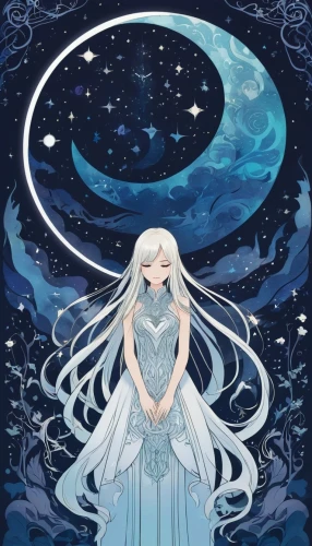 moonflower,the snow queen,white rose snow queen,lunar,luna,moonlight,the moon and the stars,blue moon rose,moon and star,moonlit,moonbeam,stars and moon,queen of the night,moonlit night,aurora,moon and star background,moon night,white heart,winterblueher,rusalka,Illustration,Vector,Vector 21