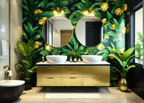 luxury bathroom,landscape designers sydney,modern decor,garden design sydney,contemporary decor,botanical print,interior design,tropical floral background,landscape design sydney,interior decoration,exotic plants,intensely green hornbeam wallpaper,tropical greens,flower wall en,bathroom,tropical bloom,art nouveau design,beauty room,tropical leaf pattern,wall decoration