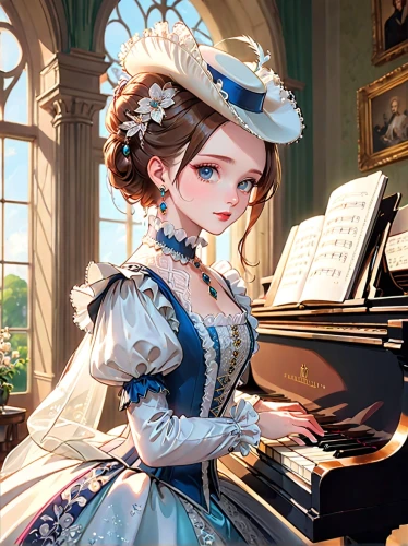 pianist,piano,piano lesson,concerto for piano,clavichord,iris on piano,piano player,play piano,piano notes,rococo,composer,pianet,chopin,harpsichord,serenade,baroque,spinet,musical background,player piano,piano books,Anime,Anime,General