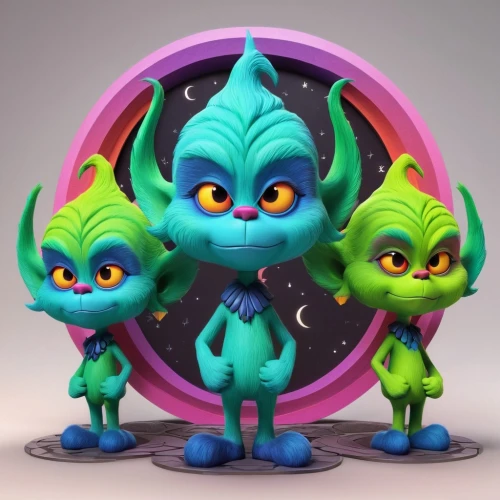 skylander giants,skylanders,ivy family,stitch,mulberry family,nightshade family,gooseberry family,caper family,lilo,scandia gnomes,x3,three eyed monster,happy family,yew family,three friends,family group,families,friendly three,gesneriad family,trio,Unique,3D,3D Character