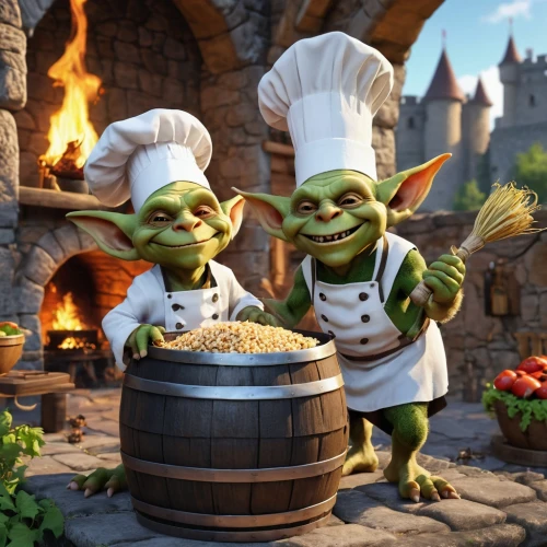 dwarf cookin,leek soup,culinary herbs,chefs,chef,scandia gnomes,cooks,men chef,cooking vegetables,cookery,cooking show,gnomes at table,gnomes,food and cooking,cooking book cover,celtuce,star kitchen,pastry chef,pot-au-feu,parsley family