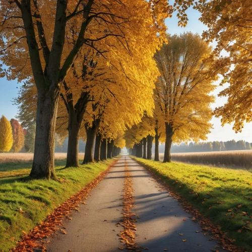 tree lined lane,autumn background,autumn scenery,tree-lined avenue,autumn landscape,tree lined path,fall landscape,autumn walk,autumn trees,golden autumn,autumn morning,autumn day,autumn idyll,maple road,one autumn afternoon,aaa,colors of autumn,autumn light,just autumn,autumn season,Photography,General,Realistic