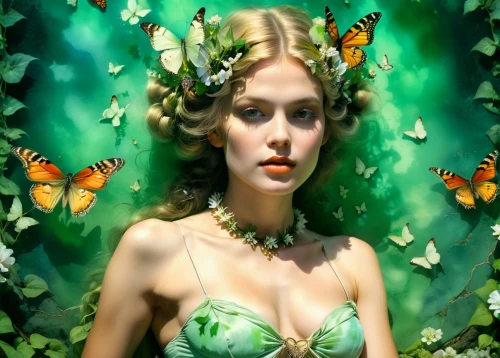 faerie,faery,butterfly green,dryad,fairy queen,julia butterfly,fairy,cupido (butterfly),flower fairy,garden fairy,lepidopterist,vintage fairies,butterflies,aurora butterfly,butterfly background,golden passion flower butterfly,vanessa (butterfly),fairy forest,secret garden of venus,photoshoot butterfly portrait