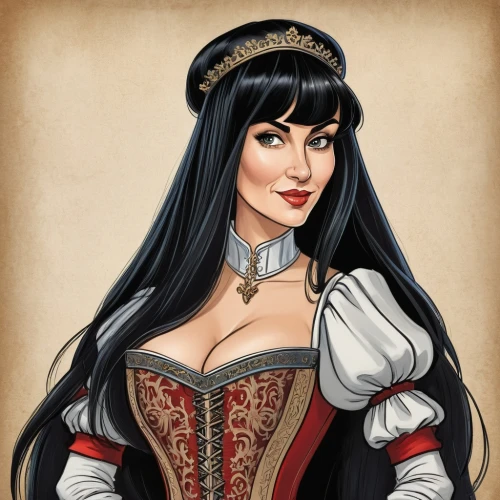 queen of hearts,victorian lady,celtic queen,princess sofia,venetia,fairy tale character,snow white,corset,game illustration,fantasy portrait,sultana,miss circassian,artemisia,victoria,disney character,catarina,old elisabeth,rockabella,lady honor,sterntaler,Illustration,Abstract Fantasy,Abstract Fantasy 23