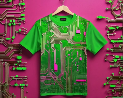 circuit board,printed circuit board,80's design,pcb,circuitry,t-shirt printing,bicycle jersey,print on t-shirt,matrix,green,computer art,cyber,patrol,techno color,futura,cool remeras,gold foil 2020,abstract design,retro pattern,cyberspace,Conceptual Art,Daily,Daily 20