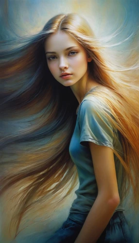 mystical portrait of a girl,little girl in wind,girl in a long,oriental longhair,world digital painting,wind wave,oil painting on canvas,young woman,art painting,fluttering hair,oil painting,portrait of a girl,girl portrait,fantasy art,fantasy portrait,photo painting,the long-hair cutter,portrait background,girl in t-shirt,mermaid background,Conceptual Art,Daily,Daily 32