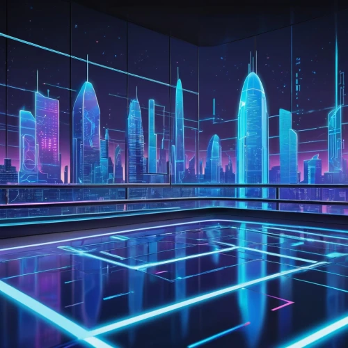 futuristic landscape,3d background,cyberspace,cartoon video game background,mobile video game vector background,cityscape,cube background,cyberpunk,metropolis,fantasy city,art deco background,neon lights,city skyline,cyber,background vector,digital background,virtual landscape,background screen,city trans,cities,Unique,Design,Sticker