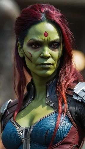 avenger hulk hero,lopushok,half orc,orc,avenger,ogre,marvels,hulk,female hollywood actress,head woman,jaya,thane,cgi,green skin,captain marvel,moong bean,mystique,solar,chromakey,mariawald,Photography,General,Realistic