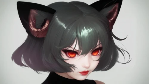 haunebu,fran,devil,nepeta,cat ears,hollyleaf cherry,gara,fuki,kitsune,cheshire,black cat,cat child,piko,vampire lady,ren,feline,domestic short-haired cat,vampire,feline look,vampire woman