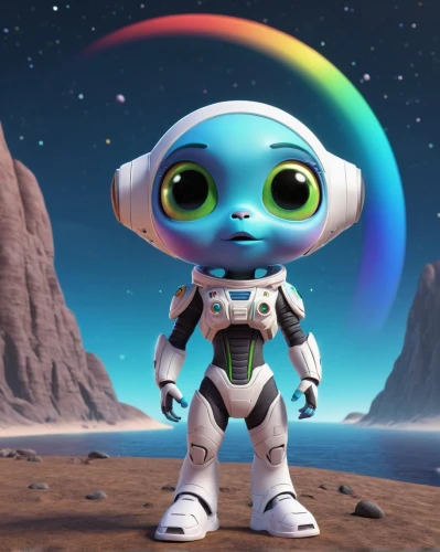 rainbow background,raimbow,asterales,moonbow,lost in space,spaceman,spacesuit,space-suit,light year,space suit,cute cartoon character,background image,planet alien sky,rainbow and stars,robot in space,martian,extraterrestrial life,rainbow,prism ball,extraterrestrial,Unique,3D,3D Character