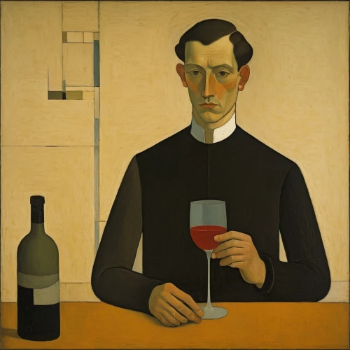winemaker,a glass of wine,a bottle of wine,bottle of wine,glass of wine,wine,wine bottle,young wine,grant wood,mondrian,red wine,wines,bellini,snifter,wineglass,apéritif,wine diamond,wine cocktail,self-portrait,a glass of,Art,Artistic Painting,Artistic Painting 28