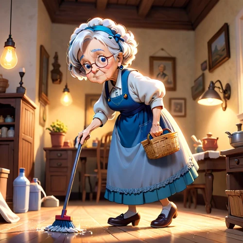 cleaning woman,housekeeper,housework,girl in the kitchen,granny,grandma,housekeeping,geppetto,elderly lady,old woman,confectioner,nanny,grandmother,cleaning service,elderly person,gingerbread maker,housewife,agnes,pensioner,old age,Anime,Anime,Cartoon