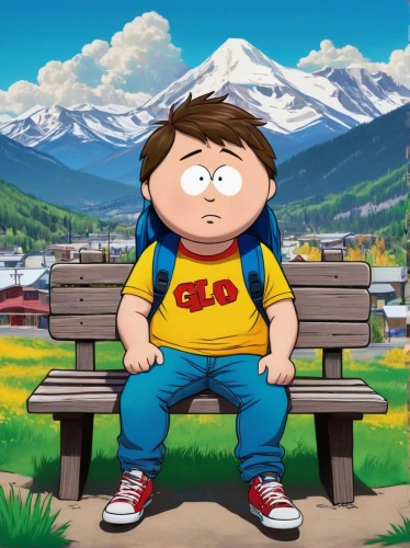 mountain fink,cute cartoon character,peter,animated cartoon,eggishorn,brock coupe,recess,cartoon character,peter i,child is sitting,cartoon video game background,man on a bench,children's background,moc chau hill,matsuno,otto,agnes,child in park,olympic mountain,television character,Conceptual Art,Daily,Daily 24