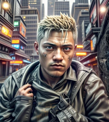 sci fiction illustration,world digital painting,mercenary,cyborg,cg artwork,josef,cyberpunk,merc,terminator,game illustration,gi,twitch icon,suzuki,city ​​portrait,cargo,agent,fan art,youtube icon,yukio,kahn