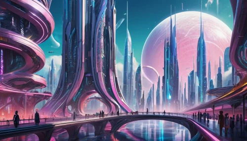 futuristic landscape,sci fiction illustration,alien world,fantasy city,alien planet,futuristic architecture,futuristic,scifi,sci - fi,sci-fi,metropolis,sci fi,vast,space port,science fiction,futuristic art museum,science-fiction,utopian,space art,cg artwork,Conceptual Art,Sci-Fi,Sci-Fi 24