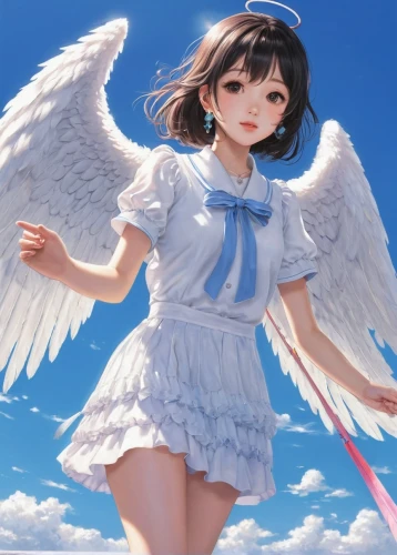 angel girl,angel wings,angel wing,angel,angels,angelic,crying angel,business angel,angelology,winged heart,love angel,guardian angel,fallen angel,angel figure,winged,angel’s tear,angel face,vintage angel,wings,sky,Illustration,Japanese style,Japanese Style 09