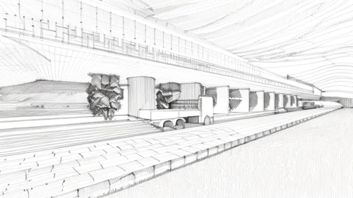 elevated railway,maglev,high-speed rail,railway tunnel,train tunnel,skeleton sections,high-speed train,moveable bridge,supersonic transport,beam bridge,subway system,rail transport,calatrava,subway station,high speed train,locomotive,conveyor belt,canal tunnel,museum train,camera illustration,Design Sketch,Design Sketch,Hand-drawn Line Art