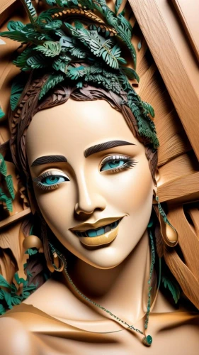 wood carving,wood art,wooden mannequin,carved wood,corrugated cardboard,woman sculpture,wooden figure,wooden doll,paper art,decorative figure,clay doll,cardboard background,medusa,body painting,png sculpture,bodypainting,woman of straw,decorative art,art deco woman,wooden figures