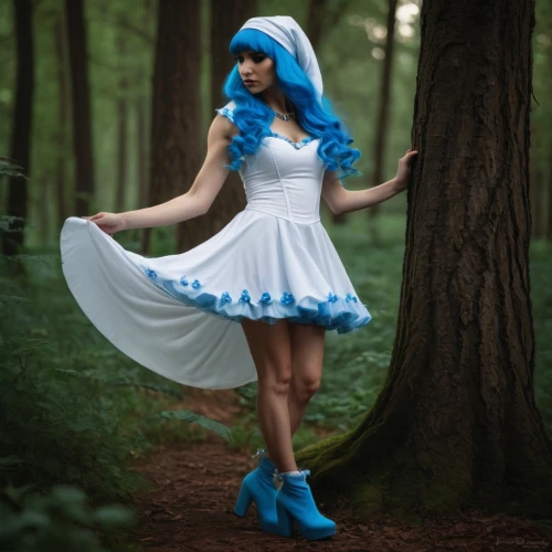ballerina in the woods,alice in wonderland,blue enchantress,alice,cosplay image,fairy queen,holly blue,faerie,blue mushroom,fairy tale character,blue butterfly,blue moon rose,wonderland,twirl,rosa 'the fairy,bluejay,blue shoes,cinderella,fairy,crinoline,Photography,General,Fantasy