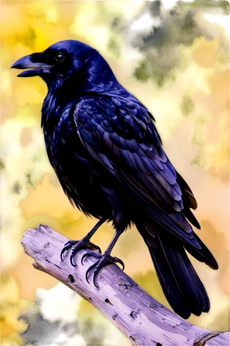 american crow,grackle,brewer's blackbird,common raven,corvidae,3d crow,great-tailed grackle,carrion crow,boat tailed grackle,bucorvus leadbeateri,currawong,raven bird,new caledonian crow,bird painting,purple martin,crow-like bird,fish crow,magpie,crows bird,greater antillean grackle,Illustration,Paper based,Paper Based 25