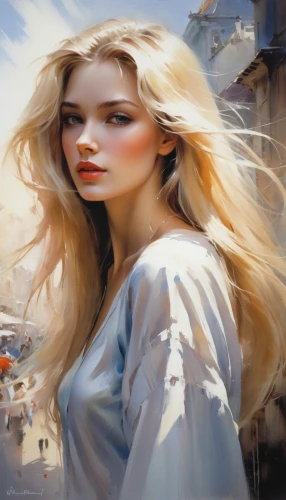 jessamine,the blonde in the river,heroic fantasy,little girl in wind,fantasy portrait,world digital painting,rapunzel,mystical portrait of a girl,white lady,fantasy art,joan of arc,blonde woman,girl on the river,blond girl,fantasy picture,girl in a historic way,blonde girl,celtic woman,white rose snow queen,girl in a long,Conceptual Art,Oil color,Oil Color 03