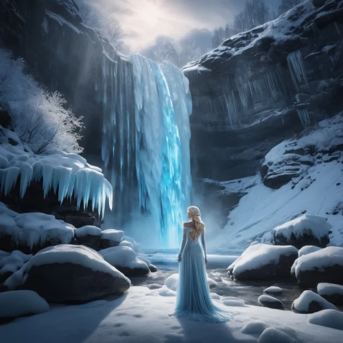 ice queen,ice castle,the snow queen,bridal veil fall,ice princess,frozen,eternal snow,ice cave,white rose snow queen,elsa,bridal veil,wasserfall,fantasy picture,frozen ice,water fall,ice wall,glory of the snow,crevasse,father frost,celtic woman,Photography,Artistic Photography,Artistic Photography 15