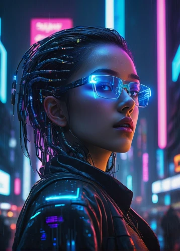 cyberpunk,cyber glasses,futuristic,cyber,neon lights,neon,scifi,neon light,echo,80s,dystopian,ultraviolet,cyborg,matrix,avatar,sci-fi,sci - fi,neon human resources,80's design,electro,Illustration,Paper based,Paper Based 06