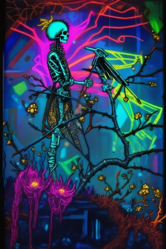 halloween background,neon body painting,neon ghosts,halloween illustration,day of the dead skeleton,skeletal,skeletons,halloween poster,halloween frame,black light,halloween scene,day of the dead frame,halloween wallpaper,danse macabre,light paint,phage,bacteriophage,bioluminescence,halloween border,uv
