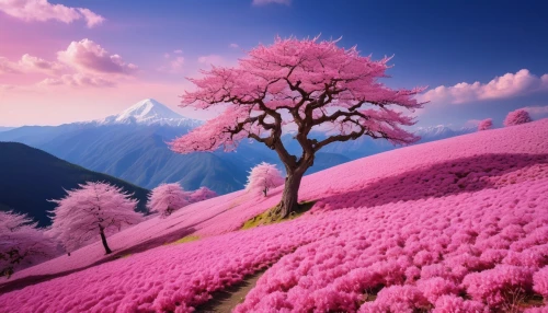 japanese sakura background,cherry blossom tree,sakura tree,blossom tree,sakura trees,japanese cherry trees,blooming trees,flower tree,purple landscape,sakura background,pink magnolia,pink grass,japanese cherry blossoms,japanese cherry blossom,blooming tree,pink cherry blossom,flowering trees,lilac tree,cherry blossom japanese,the cherry blossoms,Photography,General,Realistic