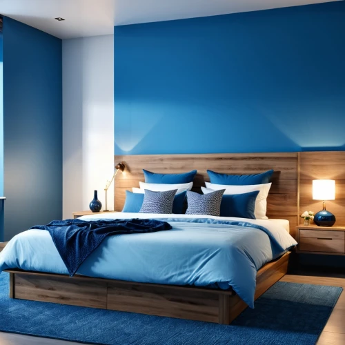 blue room,blue pillow,sleeping room,search interior solutions,boy's room picture,modern room,blue painting,blue lamp,bed linen,modern decor,majorelle blue,mazarine blue,contemporary decor,guestroom,great room,waterbed,wall,electric blue,acmon blue,bed frame,Photography,General,Realistic