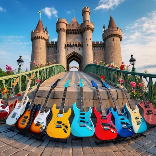 guitars,guitar bridge,music instruments,musical instruments,minions guitar,string instruments,guitar accessory,guitar,concert guitar,painted guitar,acoustic-electric guitar,instruments musical,music instruments on table,musical background,guitar grips,stringed instrument,the guitar,instruments,plucked string instruments,music fantasy,Photography,General,Realistic