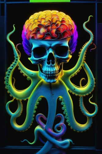 brain icon,skull allover,neon ghosts,psychedelic art,octopus vector graphic,neon body painting,black light,skull and crossbones,skull bones,skulls,uv,fluorescent dye,octopus,skull rowing,cranium,scull,psychedelic,poisonous,skull and cross bones,computed tomography