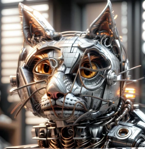 chat bot,cyborg,chatbot,cybernetics,endoskeleton,cat vector,cat warrior,scrap sculpture,rex cat,tabby cat,cat face,artificial intelligence,tom cat,terminator,cat,cat european,cat image,pepper,cat head,metal toys