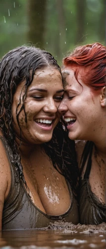 mud wrestling,wet,wet smartphone,wet girl,water fight,two girls,bathing fun,water connection,redheads,women friends,water games,in the rain,splash photography,photoshoot with water,drenched,monsoon banner,water hole,water game,water bath,mud,Photography,General,Natural