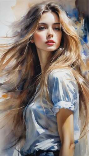 photo painting,world digital painting,art painting,fashion illustration,digital painting,boho art,painting technique,little girl in wind,oil painting,oil painting on canvas,creative background,italian painter,mystical portrait of a girl,painter,digital art,painting,girl drawing,girl in a long,watercolor background,wind wave,Illustration,Paper based,Paper Based 11