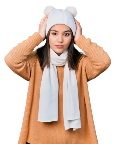 girl wearing hat,white fur hat,costume hat,girl on a white background,polar fleece,ushanka,knitted cap with pompon,hat womens filcowy,hijab,scarf animal,the hat-female,asian conical hat,eskimo,knit hat,winter hat,knitting clothing,knit cap,women's hat,women clothes,fur clothing,Photography,Fashion Photography,Fashion Photography 19