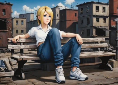 girl sitting,blonde sits and reads the newspaper,sanji,darjeeling,woman sitting,kayano,city ​​portrait,blonde woman reading a newspaper,sitting,portrait background,man on a bench,sitting on a chair,boruto,ren,ken,fullmetal alchemist edward elric,girl with bread-and-butter,girl in a long,blonde girl,nico,Art,Artistic Painting,Artistic Painting 02
