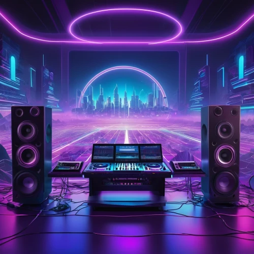 studio monitor,music workstation,3d background,sound table,music background,purple wallpaper,mixing table,musical background,sound space,purpleabstract,neon ghosts,console mixing,hifi extreme,neon lights,music studio,music system,electronic,ufo interior,electronic music,ultraviolet,Illustration,Realistic Fantasy,Realistic Fantasy 41