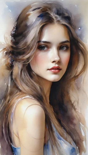 watercolor women accessory,mystical portrait of a girl,photo painting,portrait background,fashion illustration,girl in a long,young woman,girl portrait,fantasy portrait,art painting,world digital painting,romantic portrait,boho art,girl drawing,woman face,fashion vector,fantasy art,beauty face skin,portrait of a girl,romantic look,Illustration,Paper based,Paper Based 11