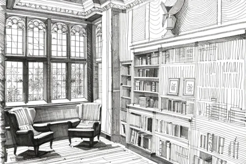 reading room,old library,bookshelves,library,study room,celsus library,book wall,bookcase,book hunsrück,athenaeum,university library,library book,danish room,bookshop,lecture room,shelving,the books,wade rooms,dandelion hall,computer room,Design Sketch,Design Sketch,Fine Line Art