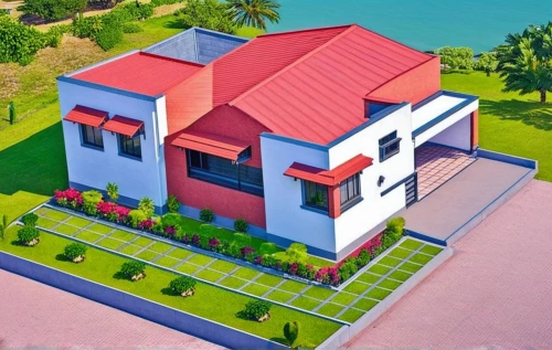 build by mirza golam pir,modern house,holiday villa,residential house,mid century house,house painting,two story house,large home,modern architecture,family home,bungalow,small house,villa,3d rendering,house shape,private house,cube house,floorplan home,modern building,garden elevation,Photography,General,Realistic