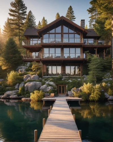 house with lake,house by the water,the cabin in the mountains,house in the mountains,summer cottage,house in mountains,house in the forest,summer house,beautiful home,japanese architecture,boathouse,log home,pool house,asian architecture,lake view,timber house,boat house,japanese zen garden,tree house hotel,ryokan,Photography,General,Natural