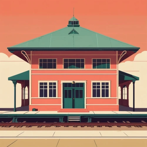 railroad station,train depot,train station,the train station,old station,french train station,bungalow,a small station,the girl at the station,railway station,station,travel poster,tokyo station,railway carriage,railroad car,train,train car,firstfeld depot,freight depot,studio ghibli,Illustration,Vector,Vector 05
