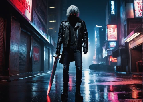 cyberpunk,scythe,assassin,katana,kakashi hatake,a200,underworld,renegade,hooded man,cosplay image,yukio,blade,black city,game art,swordsman,assassins,witcher,action-adventure game,full hd wallpaper,blind alley,Photography,Black and white photography,Black and White Photography 06