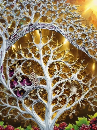 gold foil tree of life,fractals art,tree of life,flourishing tree,celtic tree,colorful tree of life,flower of life,magic tree,fractal art,mandelbulb,flower tree,blossom tree,fractal environment,fractals,floral ornament,the branches of the tree,fractal,the japanese tree,light fractal,frame flora