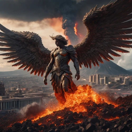 the archangel,archangel,fire angel,phoenix,angels of the apocalypse,angelology,uriel,pillar of fire,yerevan,justitia,ancient rome,rome 2,vesuvius,garuda,pollux,athena,business angel,angel moroni,elaeis,apocalyptic,Photography,General,Fantasy