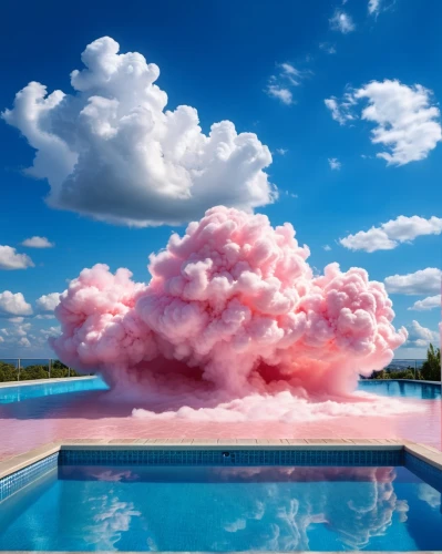infinity swimming pool,volcano pool,geyser strokkur,cotton candy,cumulus nimbus,cumulus cloud,cloud play,cloud image,swimming pool,single cloud,cumulus clouds,inflatable pool,cumulus,floating island,pink beach,partly cloudy,outdoor pool,cloudporn,cloud formation,cloud mountain,Photography,General,Realistic